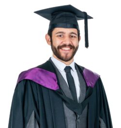 <strong>Dark Purple Bachelor Hood</strong> Graduation Academic Dress